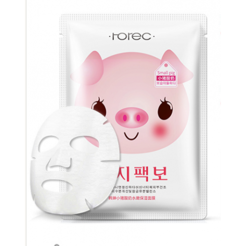 Тканевая маска со свиным коллагеном и йогуртом Pig Mask (30г.), Rorec